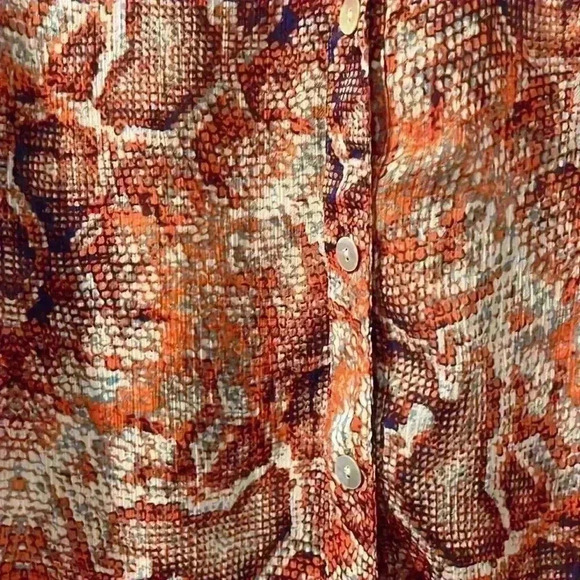 Anthropologie Fig & Flower Sheer Floral Button Up Shirt Blouse Top Size Large - Picture 5 of 10